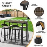 39” Outdoor Bar Table for Patio or Garden