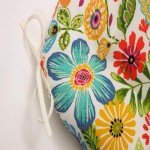 Bright Floral Reversible Chair Pads - 2 Pack