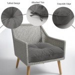 2-Pack Waterproof Outdoor Chair Cushions, 19"x19