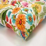Bright Floral Reversible Chair Pads - 2 Pack