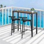 39” Outdoor Bar Table for Patio or Garden