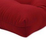 Pompeii Tufted Round Seat Cushions, Red - 2 Pack