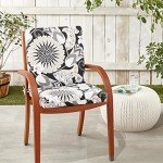 Floral Square Corner Chair Cushion with Ties
