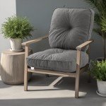 2-Pack Waterproof Outdoor Chair Cushions, 19"x19