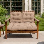 Outdoor Wicker Seat Cushions Set of 3 (Orange)