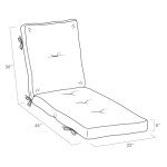 Plush Tufted Chaise Cushion in French Blue