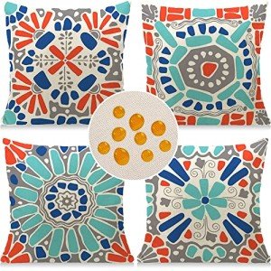 Set of 4 Waterproof 18x18 Outdoor Pillow Covers