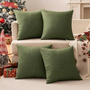 MIULEE Christmas Outdoor Throw Pillow Covers - 4 Pack
