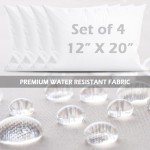 Waterproof 12x20 Outdoor Lumbar Pillow Set of 4