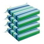 Wellsin Waterproof Outdoor Chair Cushions Set of 4