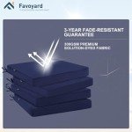 Set of 4 Outdoor Chair Cushions with Straps