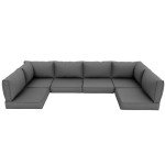 Grey Outdoor Cushions for Patio Furniture Set