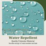 Tufted Teal Seat Cushions for Patio Chairs (Set of 2)