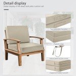 Favoyard Waterproof Deep Seat Patio Cushion Set