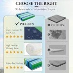 Wellsin Waterproof Outdoor Chair Cushions Set of 4