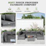 Grey Outdoor Cushions for Patio Furniture Set