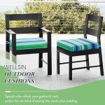 Wellsin Waterproof Outdoor Chair Cushions Set of 4