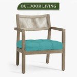 Tufted Teal Seat Cushions for Patio Chairs (Set of 2)