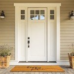 Happy Place Large Coco Coir Door Mat 17x60