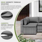 Grey Outdoor Cushions for Patio Furniture Set