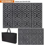 SAND MINE Reversible Outdoor Plastic Straw Mat 4' x 6