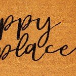 Happy Place Large Coco Coir Door Mat 17x60