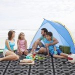 SAND MINE Reversible Outdoor Plastic Straw Mat 4' x 6