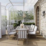 HAPPATIO 9-Piece Aluminum Patio Dining Set