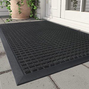 MontVoo Non-Slip Outdoor Welcome Mat - Black 17"x30