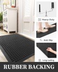 MontVoo Non-Slip Outdoor Welcome Mat - Black 17"x30