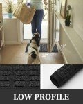 MontVoo Non-Slip Outdoor Welcome Mat - Black 17"x30