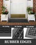 MontVoo Non-Slip Outdoor Welcome Mat - Black 17"x30