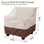Waterproof Patio Chair Covers - 2 Pack 32" W