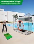 10x7 ft Golf Hitting Net with Mat & Accessories