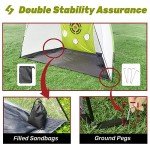 SAPLIZE Golf Net with Tri-Turf Mat & Noise Reduction