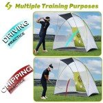 SAPLIZE Golf Net with Tri-Turf Mat & Noise Reduction