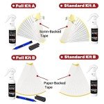 EAGLE WORK Golf Regriping Kits with 15 Scrim-Backed Tapes, 5oz Solvent, Vise Clamp and Hook Blade
