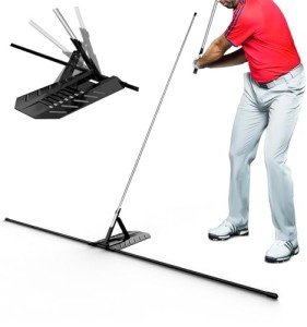 Zcoorey Golf Alignment Stick Holder - Golf Alignment Sticks Made of Metal, Golf Training Aid for Swing Plane and Swing Path Training, Golf Swing Trainer for Golf Practice Accessories