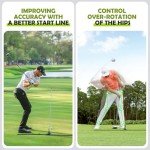 Zcoorey Golf Alignment Stick Holder - Golf Alignment Sticks Made of Metal, Golf Training Aid for Swing Plane and Swing Path Training, Golf Swing Trainer for Golf Practice Accessories