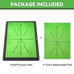 COSPORTIC Golf Hitting Mat, Golf Training Mat for Swing Path Feedback Detection Batting,Extra Replaceable Golf Practice Mat 16"x12", Golf Gifts for Men Women for Home Indoor Outdoor