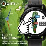 GOLFBUDDY Aim W12 Golf GPS Watch, Premium Full Color Touchscreen, Preloaded with 40,000 Worldwide Courses, Hole Preview, Green Undulation, IPX7 Waterproof, Easy-to-use Golf Watch