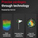 Voice Caddie T9 Smart Golf Watch with GPS | Golf Swing Analyzer with Slope Calculation & Course Preview | Ideal Golf Gift for Men & Women (Black)