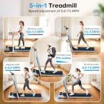 Fousae 5-in-1 Foldable Treadmill for Home