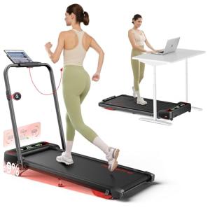 4 in 1 Folding Treadmill with Incline and Remote