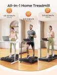 4 in 1 Folding Treadmill with Incline and Remote