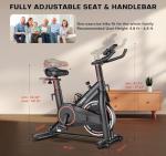 Indoor Exercise Bike with LCD Display and Tablet Holder