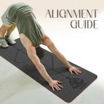 Non-Slip Yoga Mat with Laser Guides - Travel-Friendly