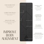 Non-Slip Yoga Mat with Laser Guides - Travel-Friendly