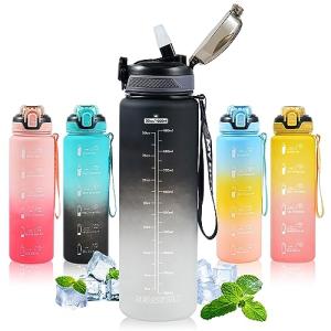 SEASEVEN 1L Leak-Proof Sports Water Bottle