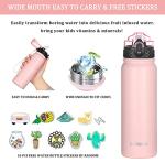 GOPPUS 600ml Insulated Water Bottle with Straw